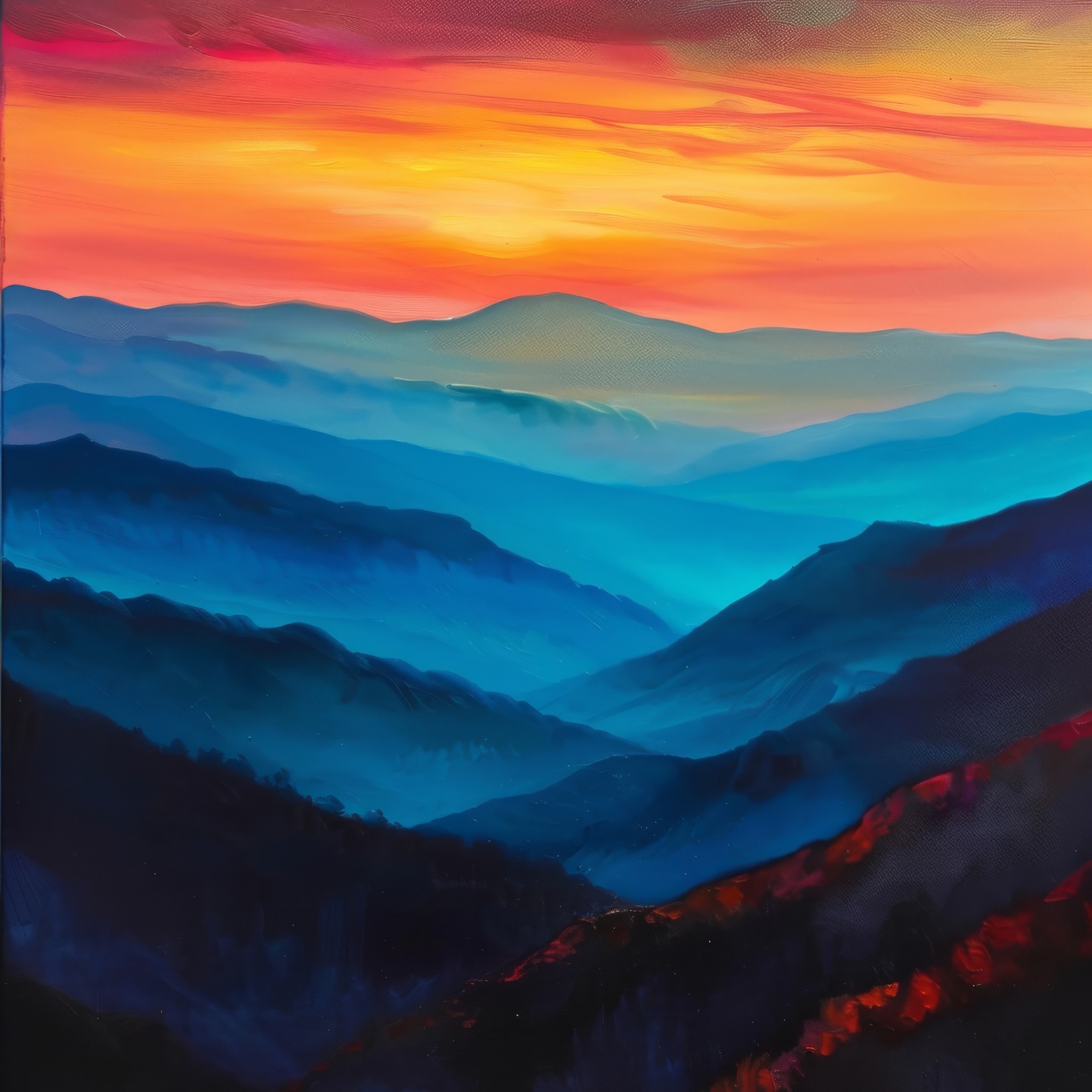 Smoky Mountain sunset from the Foothills Digest photo library